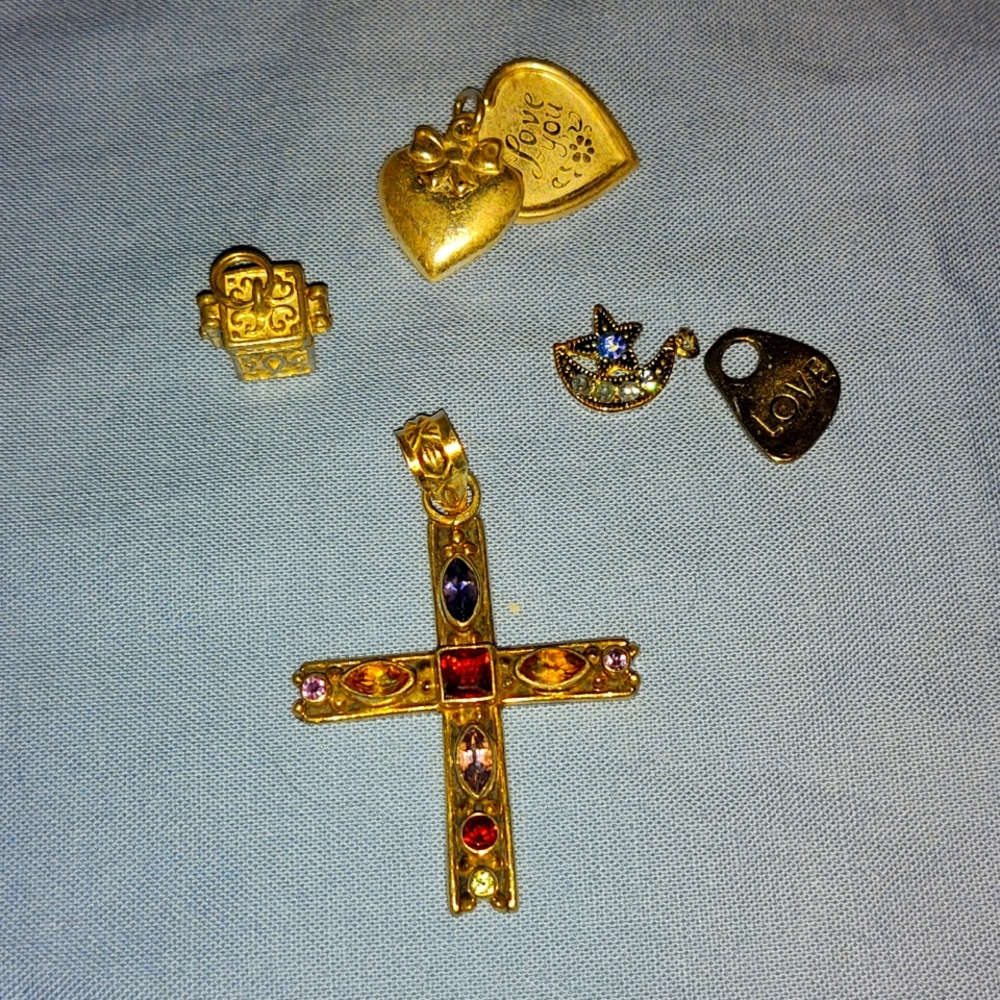 1 Cross Pendant and Bracelet Charms